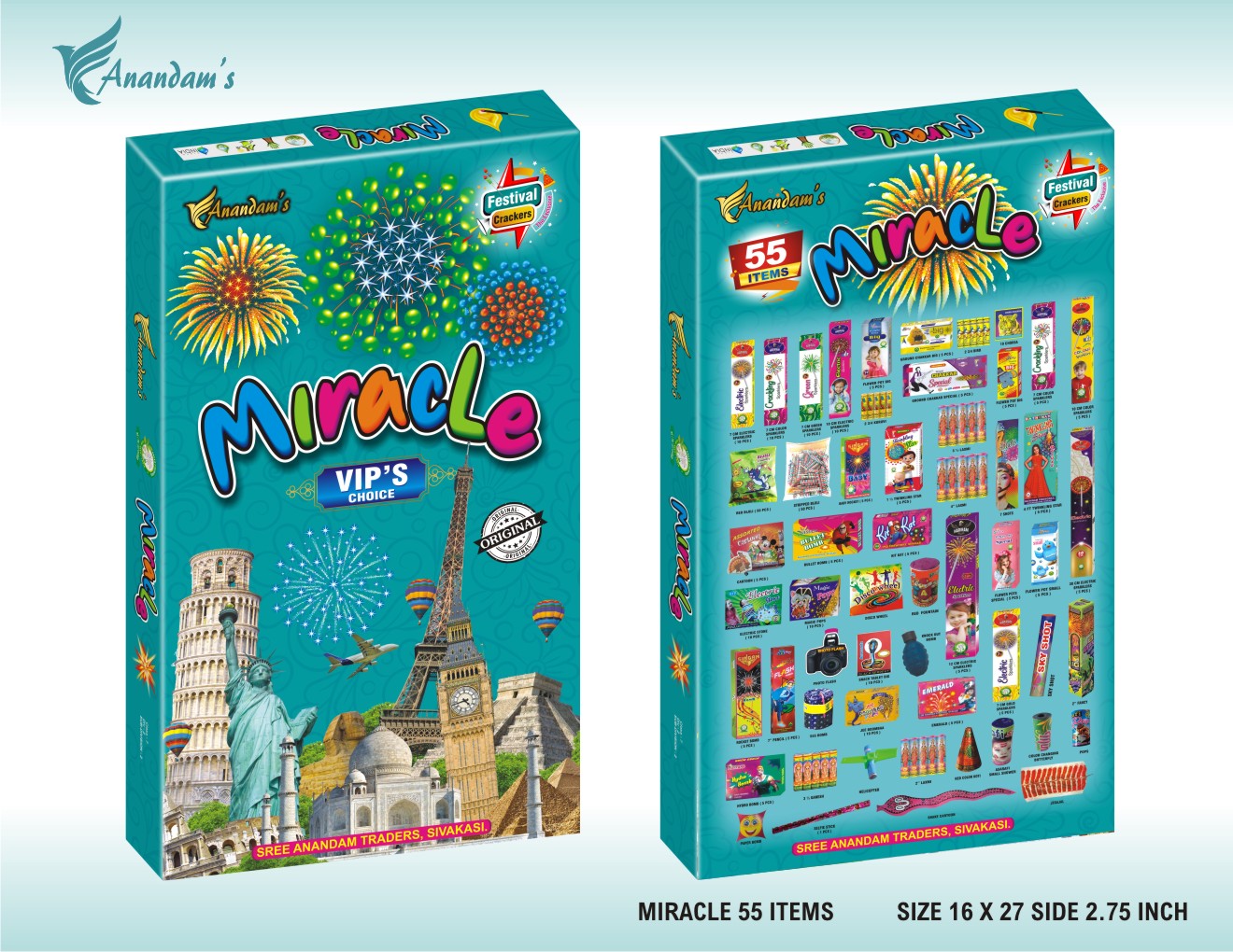 Krish Crackers MIRACLE 55 Items Gift Pack